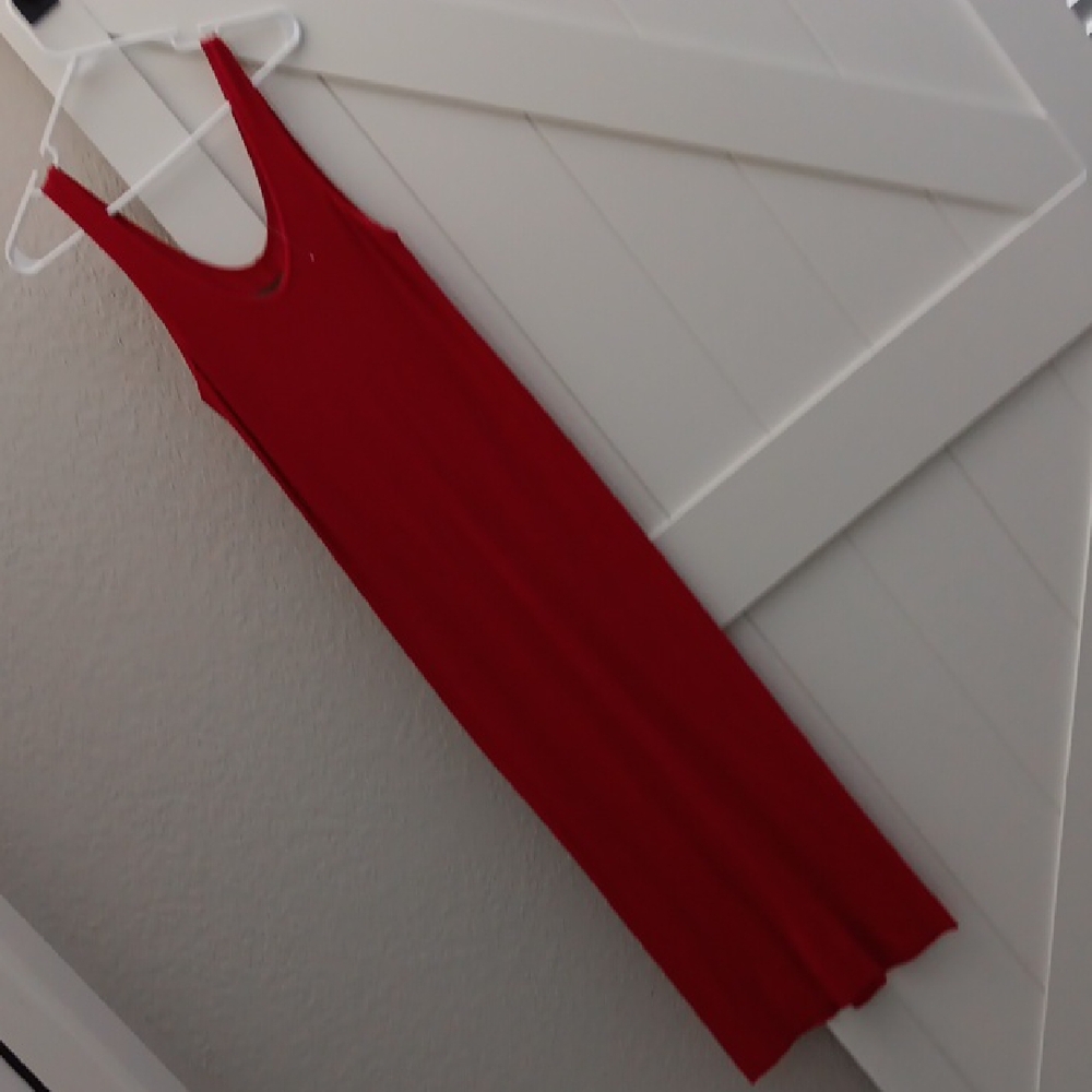 ENZA COSTA..NEW! RIBBED TANK MIDI DRESS..VICOSE/SILK BLEND..LARGE